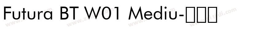 Futura BT W01 Mediu字体转换